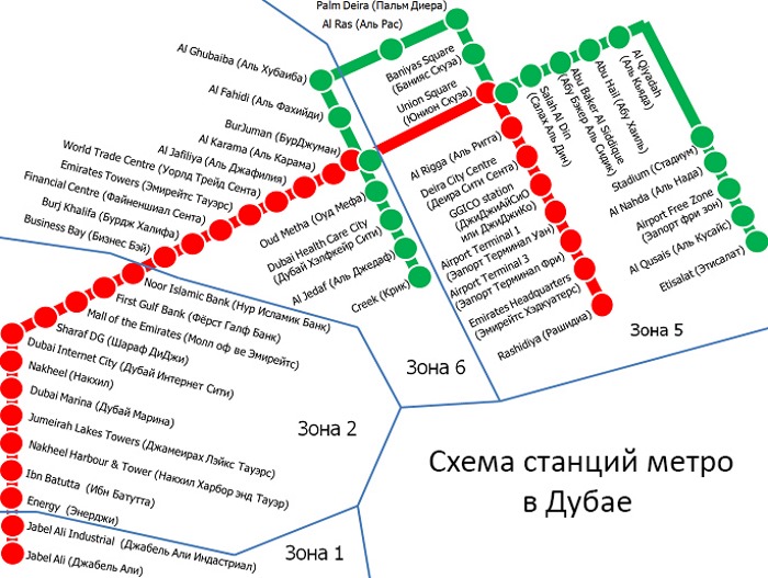 Дубай. Достопримечательности на карте, фото, схема метро, что посмотреть туристу