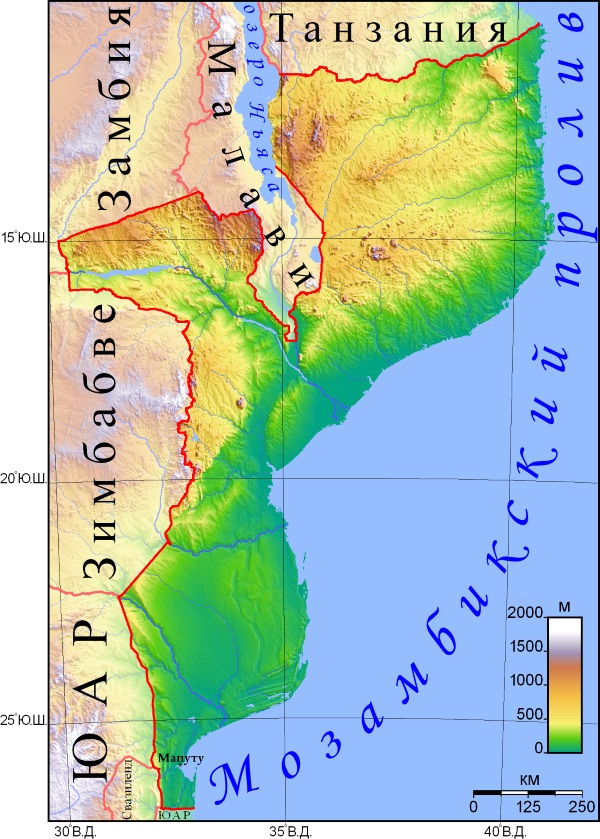 Мозамбикский пролив на карте мира, где находится, что соединяет, острова