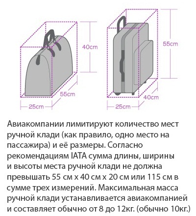 Правила перевозки багажа и ручной клади в самолете Аэрофлот, Победа, Уральские авиалинии, Азур эйр, S7