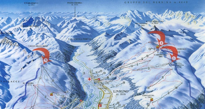 Горнолыжные курорты Италии на карте, с термальными источниками. Рейтинг лучших, цены