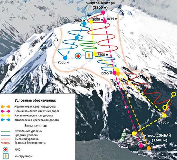 Горнолыжный курорт Домбай. Где находится, как доехать, фото, цены