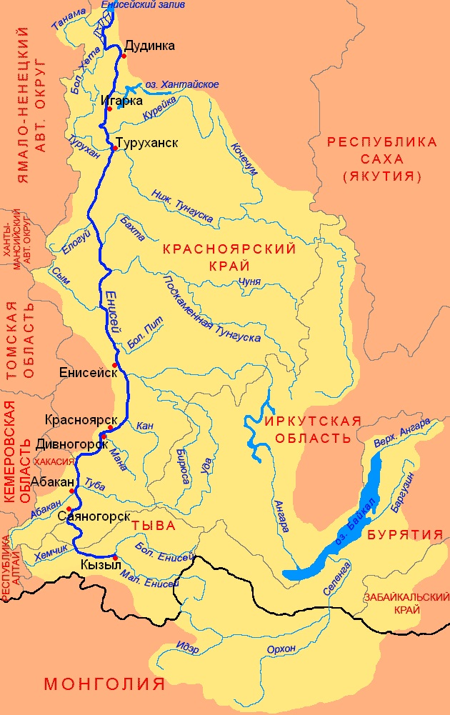 Красноярский край на карте России. Площадь, погода, описание, заповедники и достопримечательности