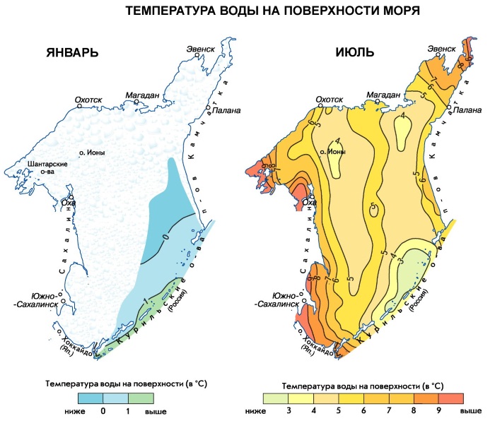 Охотское море на карте фото