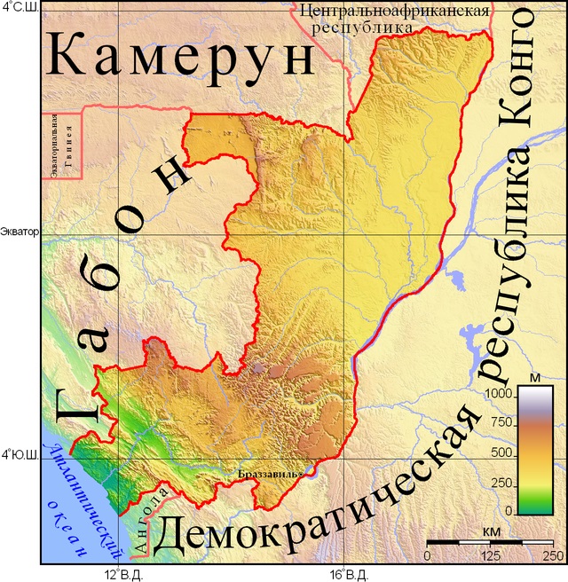 Конго карта мира