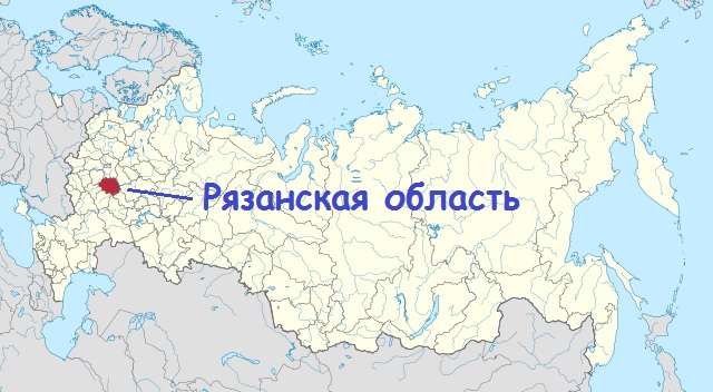 Карта Центральной России с областями, городами, состав, географическое положение, население