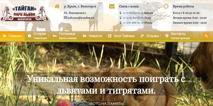 Сафари-парк львов Тайган в Крыму, Белогорск. Фото, цены, режим работы