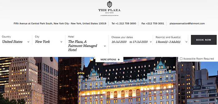 Отель The Plaza 5* США, Нью-Йорк. Фото, цены, отзывы