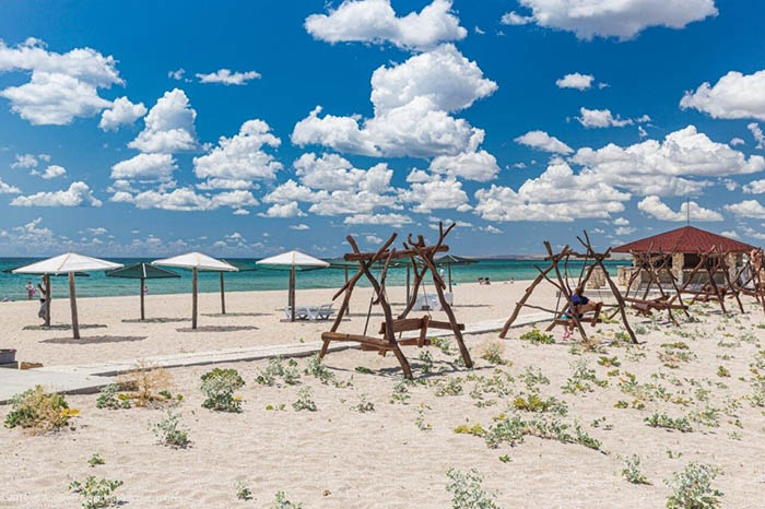 Коса Беляус, Крым. Фото, где на карте находится, пляж