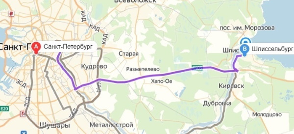 Шлиссельбург. Как добраться из Санкт-Петербурга