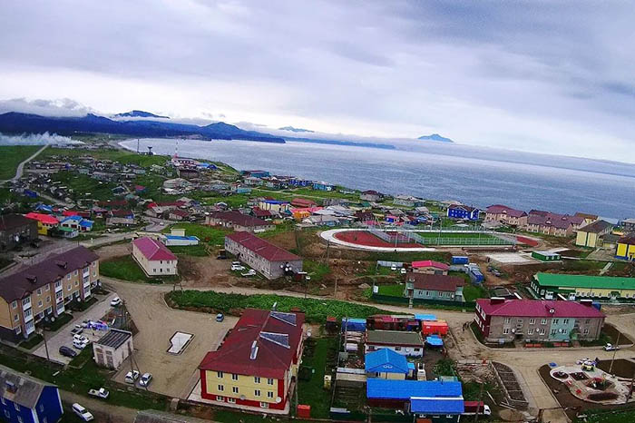 Остров Кунашир на карте с населенными пунктами. Фото