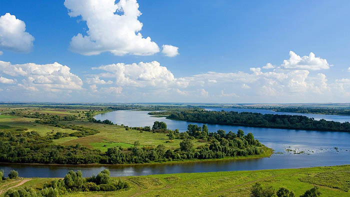 Поволжье на карте России с областями, городами. Где находится