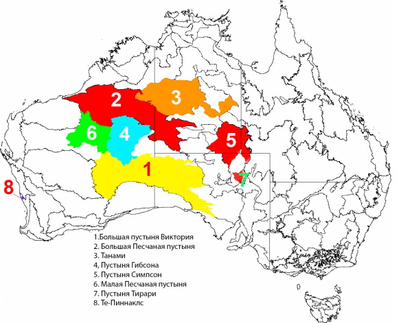 Пустыня Гибсона на карте Австралии. Где находится, фото, факты