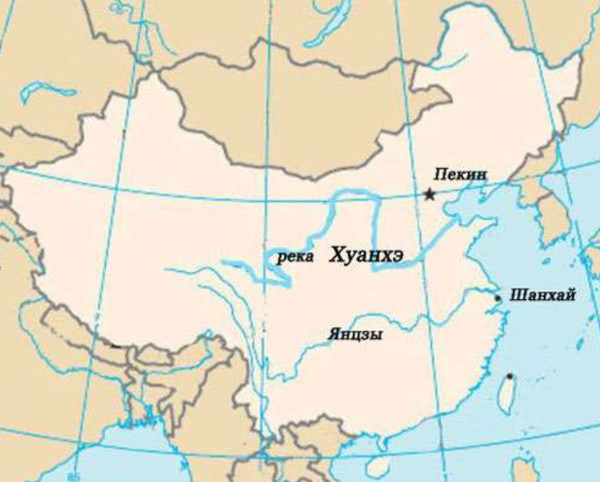 Река Хуанхэ (Китай) на карте, фото, длина, бассейн Желтой реки