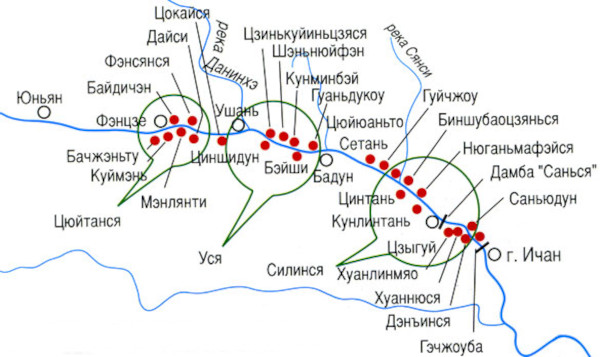 Река Янцзы (Китай) на карте, фото, истоки, где протекает, бассейн, длина