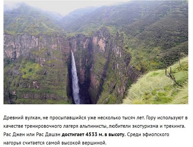 Горы Африки. Список на карте, названия, самая высокая