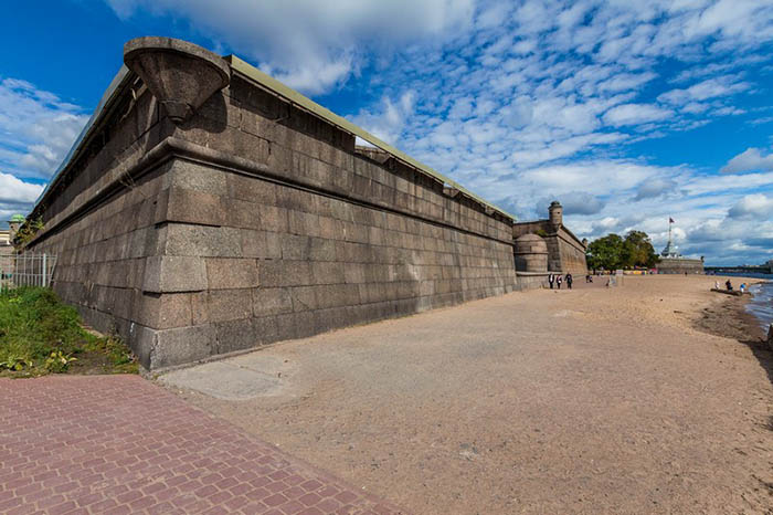 Бастионы (казематы) Петропавловской крепости. Названия, схема