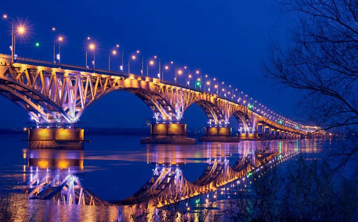 Мост Саратов-Энгельс. Фото, протяженность, высота над водой