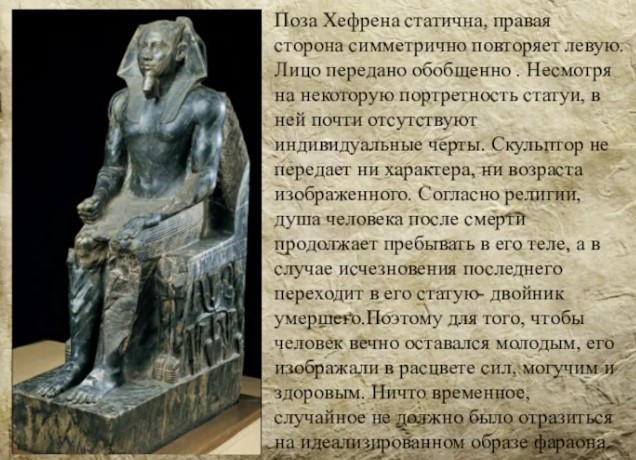 Статуя фараона Хефрена в Египте. Размер, где находится